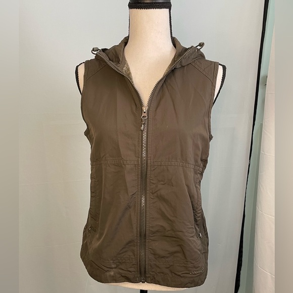 Eddie‎ Bauer Brown Sleeveless Zip-Up Vest size small - Picture 1 of 10